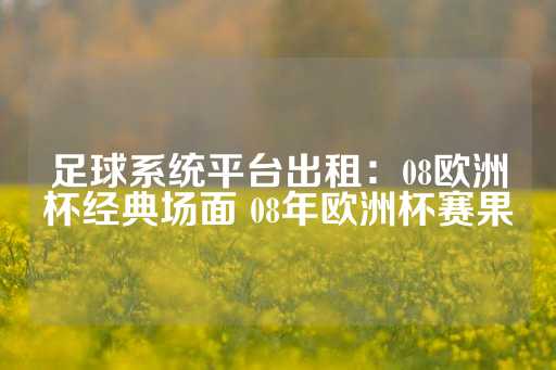 足球系统平台出租：08欧洲杯经典场面 08年欧洲杯赛果-第1张图片-皇冠信用盘出租