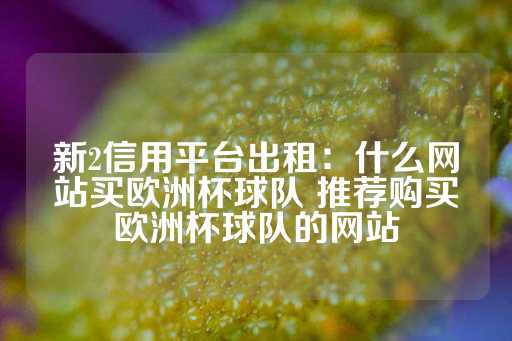 新2信用平台出租：什么网站买欧洲杯球队 推荐购买欧洲杯球队的网站-第1张图片-皇冠信用盘出租