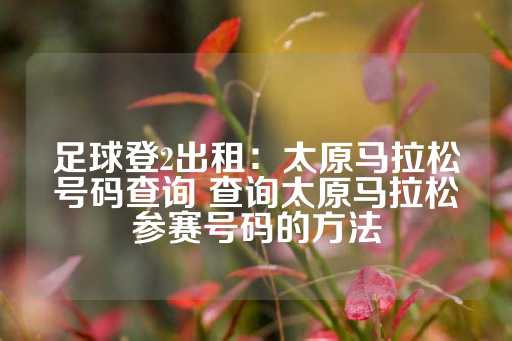 足球登2出租：太原马拉松号码查询 查询太原马拉松参赛号码的方法