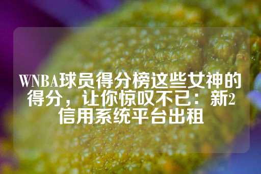 WNBA球员得分榜这些女神的得分，让你惊叹不已：新2信用系统平台出租-第1张图片-皇冠信用盘出租