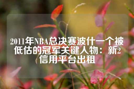 2011年NBA总决赛波什一个被低估的冠军关键人物：新2信用平台出租-第1张图片-皇冠信用盘出租