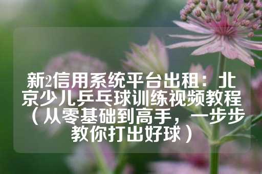 新2信用系统平台出租：北京少儿乒乓球训练视频教程（从零基础到高手，一步步教你打出好球）-第1张图片-皇冠信用盘出租