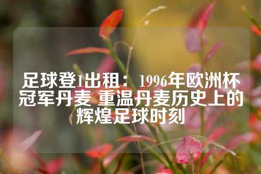 足球登1出租：1996年欧洲杯冠军丹麦 重温丹麦历史上的辉煌足球时刻-第1张图片-皇冠信用盘出租