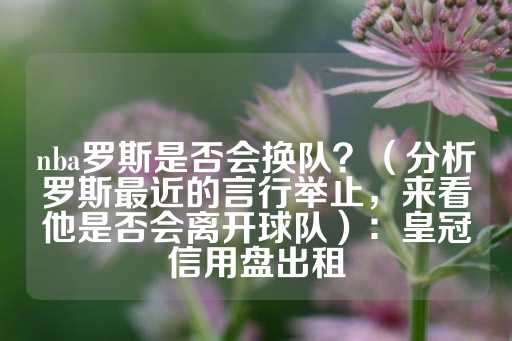 nba罗斯是否会换队？（分析罗斯最近的言行举止，来看他是否会离开球队）：皇冠信用盘出租