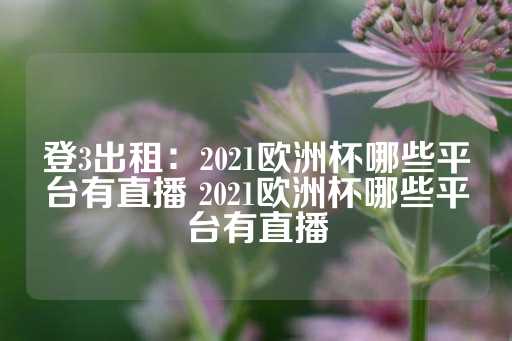 登3出租：2021欧洲杯哪些平台有直播 2021欧洲杯哪些平台有直播