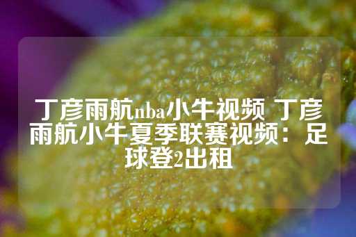 丁彦雨航nba小牛视频 丁彦雨航小牛夏季联赛视频：足球登2出租-第1张图片-皇冠信用盘出租