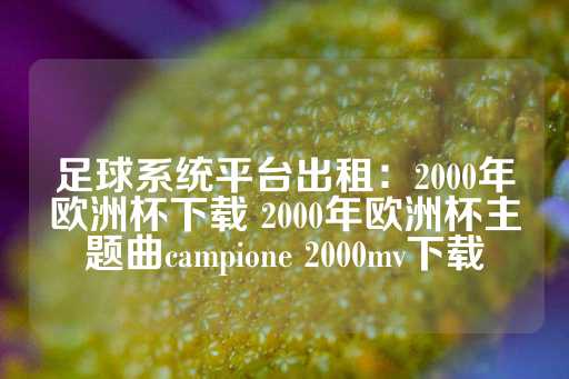 足球系统平台出租：2000年欧洲杯下载 2000年欧洲杯主题曲campione 2000mv下载