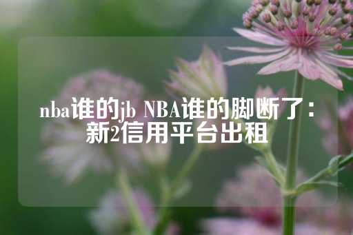 nba谁的jb NBA谁的脚断了：新2信用平台出租-第1张图片-皇冠信用盘出租