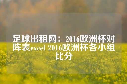 足球出租网：2016欧洲杯对阵表excel 2016欧洲杯各小组比分