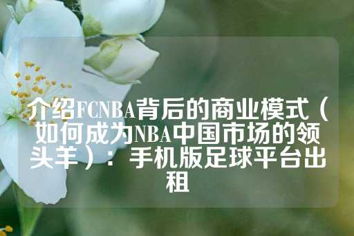 介绍FCNBA背后的商业模式（如何成为NBA中国市场的领头羊）：手机版足球平台出租