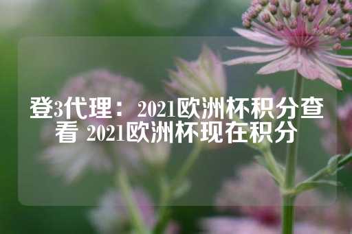 登3代理：2021欧洲杯积分查看 2021欧洲杯现在积分-第1张图片-皇冠信用盘出租