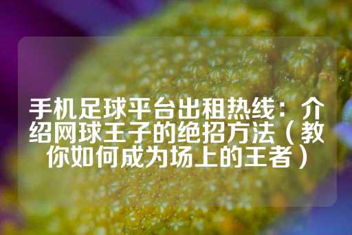 手机足球平台出租热线：介绍网球王子的绝招方法（教你如何成为场上的王者）