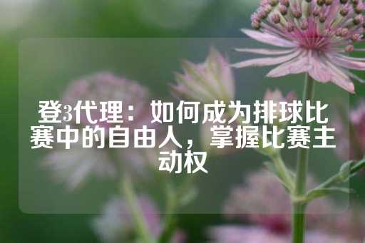 登3代理：如何成为排球比赛中的自由人，掌握比赛主动权