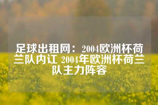 足球出租网：2004欧洲杯荷兰队内讧 2004年欧洲杯荷兰队主力阵容