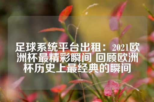 足球系统平台出租：2021欧洲杯最精彩瞬间 回顾欧洲杯历史上最经典的瞬间