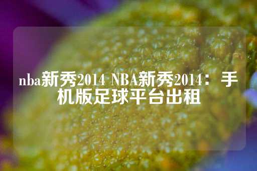 nba新秀2014 NBA新秀2014：手机版足球平台出租-第1张图片-皇冠信用盘出租