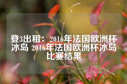 登3出租：2016年法国欧洲杯冰岛 2016年法国欧洲杯冰岛比赛结果-第1张图片-皇冠信用盘出租