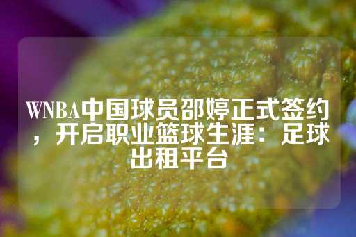 WNBA中国球员邵婷正式签约，开启职业篮球生涯：足球出租平台