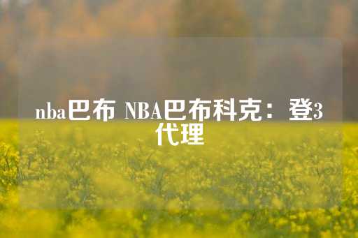 nba巴布 NBA巴布科克：登3代理-第1张图片-皇冠信用盘出租