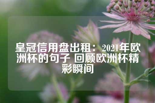 皇冠信用盘出租：2021年欧洲杯的句子 回顾欧洲杯精彩瞬间-第1张图片-皇冠信用盘出租