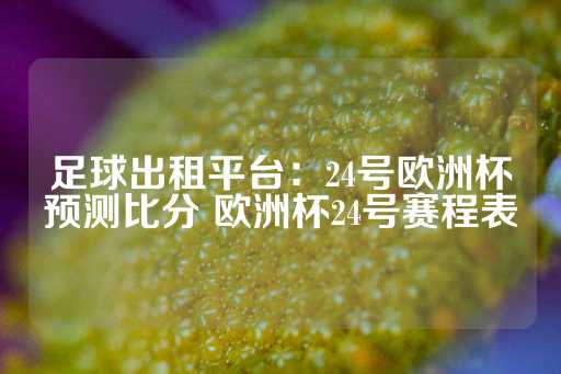 足球出租平台：24号欧洲杯预测比分 欧洲杯24号赛程表-第1张图片-皇冠信用盘出租