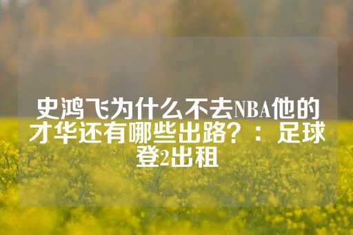 史鸿飞为什么不去NBA他的才华还有哪些出路？：足球登2出租