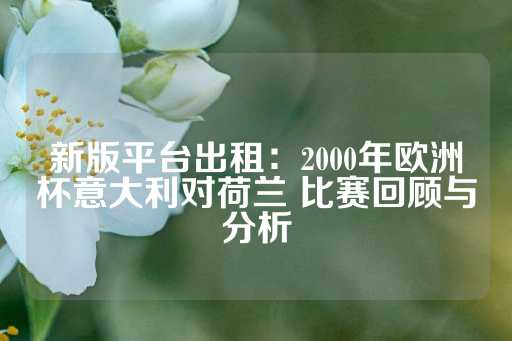 新版平台出租：2000年欧洲杯意大利对荷兰 比赛回顾与分析