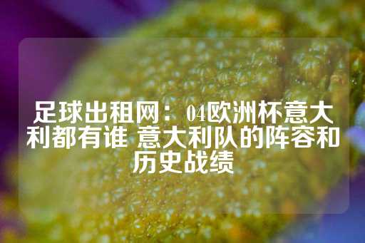 足球出租网：04欧洲杯意大利都有谁 意大利队的阵容和历史战绩