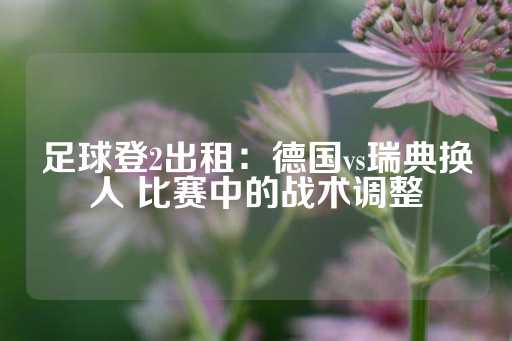 足球登2出租：德国vs瑞典换人 比赛中的战术调整