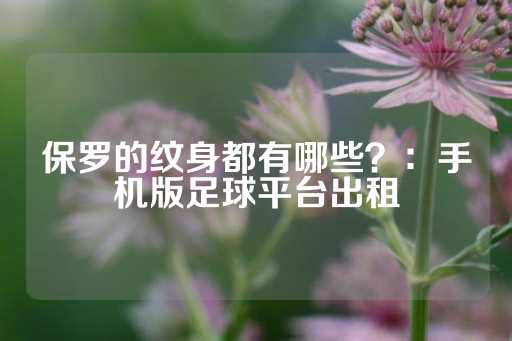 保罗的纹身都有哪些？：手机版足球平台出租