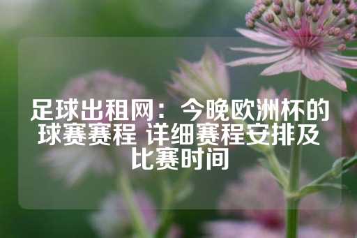 足球出租网：今晚欧洲杯的球赛赛程 详细赛程安排及比赛时间-第1张图片-皇冠信用盘出租