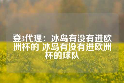 登3代理：冰岛有没有进欧洲杯的 冰岛有没有进欧洲杯的球队-第1张图片-皇冠信用盘出租