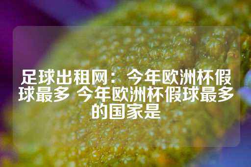 足球出租网：今年欧洲杯假球最多 今年欧洲杯假球最多的国家是-第1张图片-皇冠信用盘出租