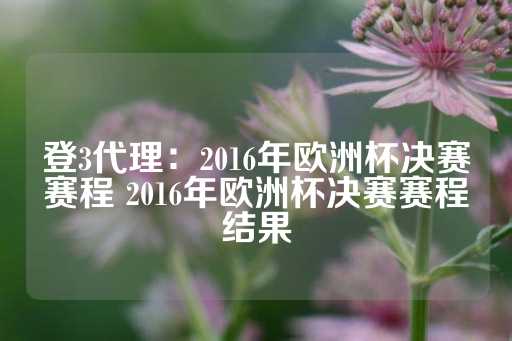 登3代理：2016年欧洲杯决赛赛程 2016年欧洲杯决赛赛程结果-第1张图片-皇冠信用盘出租