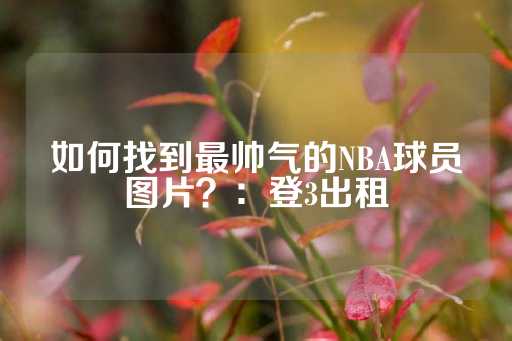 如何找到最帅气的NBA球员图片？：登3出租-第1张图片-皇冠信用盘出租