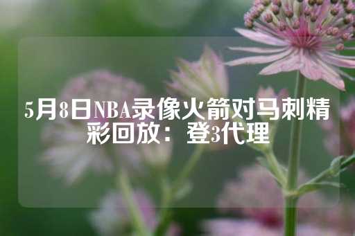 5月8日NBA录像火箭对马刺精彩回放：登3代理