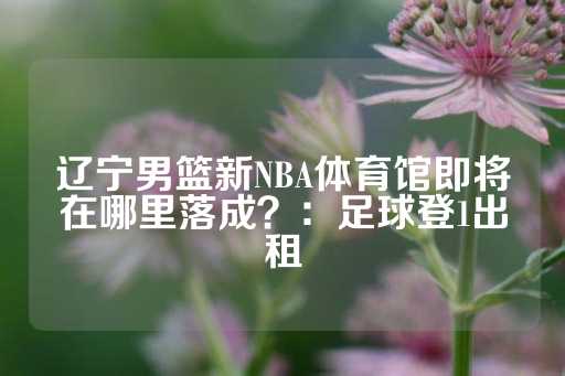 辽宁男篮新NBA体育馆即将在哪里落成？：足球登1出租-第1张图片-皇冠信用盘出租