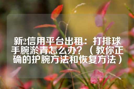 新2信用平台出租：打排球手腕淤青怎么办？（教你正确的护腕方法和恢复方法）-第1张图片-皇冠信用盘出租