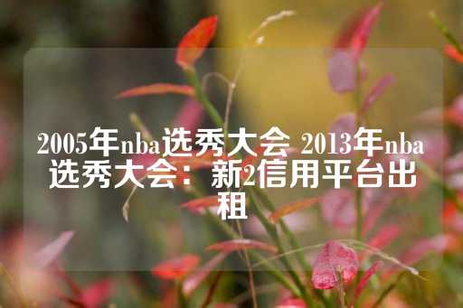 2005年nba选秀大会 2013年nba选秀大会：新2信用平台出租-第1张图片-皇冠信用盘出租