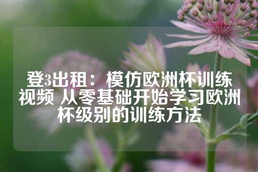 登3出租：模仿欧洲杯训练视频 从零基础开始学习欧洲杯级别的训练方法-第1张图片-皇冠信用盘出租