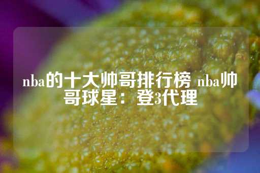 nba的十大帅哥排行榜 nba帅哥球星：登3代理-第1张图片-皇冠信用盘出租