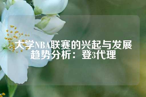 大学NBA联赛的兴起与发展趋势分析：登3代理