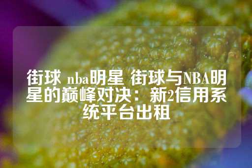 街球 nba明星 街球与NBA明星的巅峰对决：新2信用系统平台出租