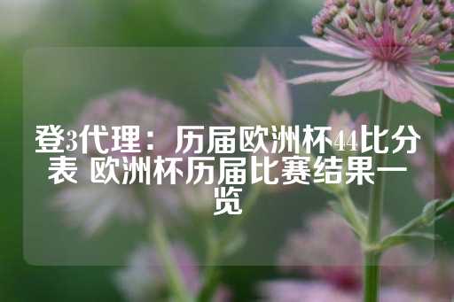 登3代理：历届欧洲杯44比分表 欧洲杯历届比赛结果一览