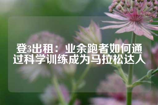 登3出租：业余跑者如何通过科学训练成为马拉松达人