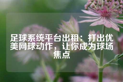 足球系统平台出租：打出优美网球动作，让你成为球场焦点