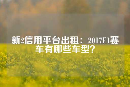 新2信用平台出租：2017F1赛车有哪些车型？-第1张图片-皇冠信用盘出租