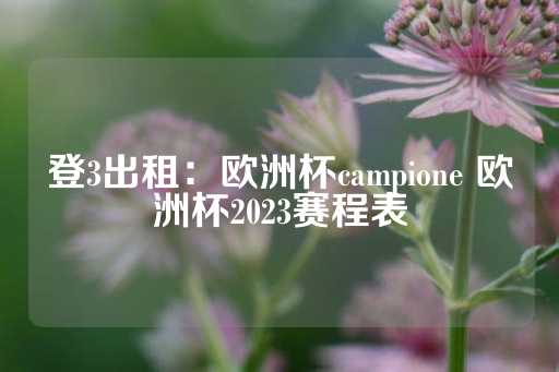 登3出租：欧洲杯campione 欧洲杯2023赛程表-第1张图片-皇冠信用盘出租