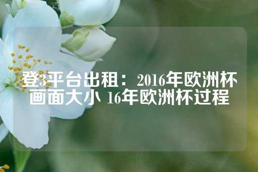 登3平台出租：2016年欧洲杯画面大小 16年欧洲杯过程-第1张图片-皇冠信用盘出租