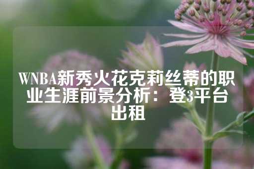 WNBA新秀火花克莉丝蒂的职业生涯前景分析：登3平台出租-第1张图片-皇冠信用盘出租